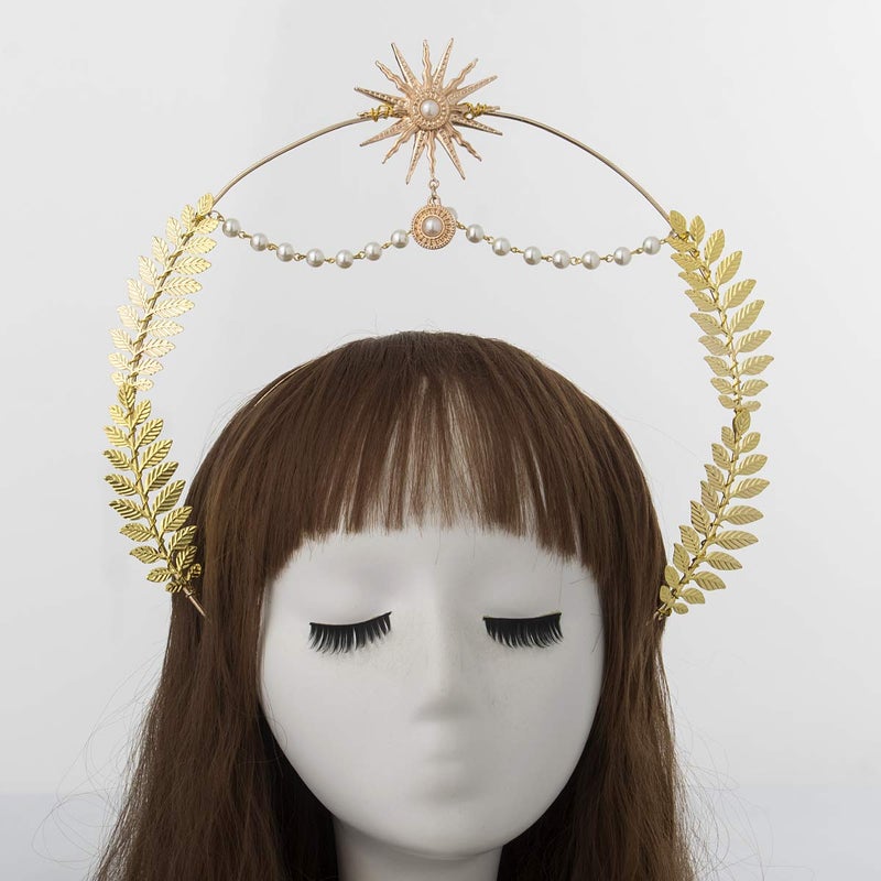 BLESSUME Halo Crown Mary Goddess Headband Women's Halloween Costume Goddess Headpiece (Style 1) - Image 3